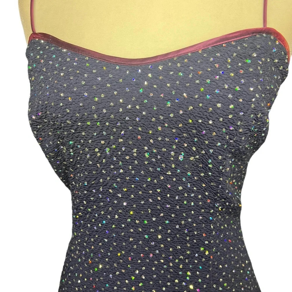 Vintage Glitter Bejewled 90’s Bodycon Dress 🦋💜 - Picture 5 of 5